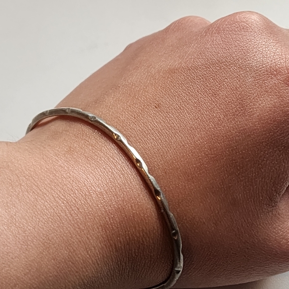 🦭HOLD🦭 Sterling Silver Textured Cuff Bracelet - Picture 3 of 3